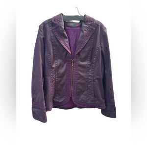 Dismero Purple Denim zipper front‎ long sleeve